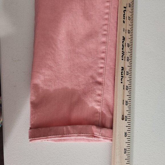 Jessica Simpson Jeans Womens 8 Pink Rolled Crop Skinny Stretch Pants Denim - Picture 14 of 16
